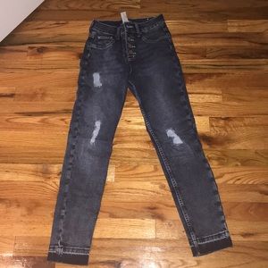 These jeans are ripped high wasted denim jeans!